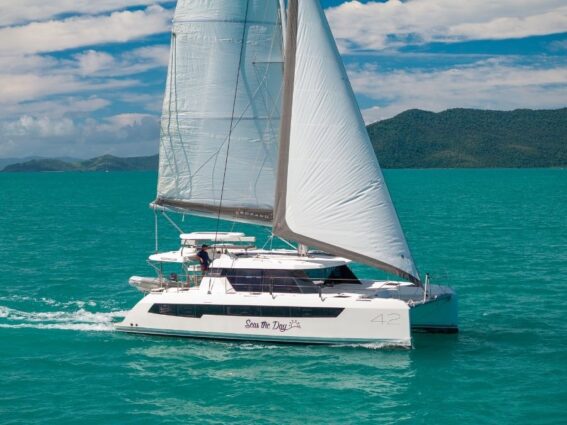 Seas the Day Leopard 42.3 Sailing catamaran Feature image