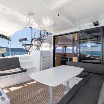 Offline Lagoon 42.4 Sailing Catamaran Back deck and cockpit