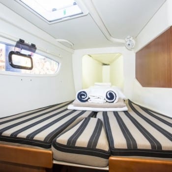 Whitsunday Escape Leopard 44 sailing catamaran cabin fwd