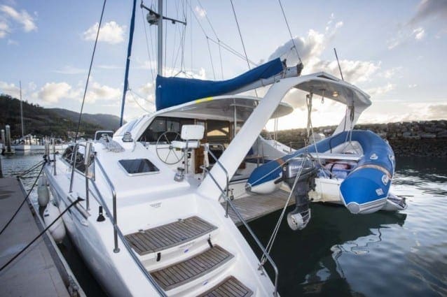 Whitsunday Escape sailing catamaran Grainger 40 Transom