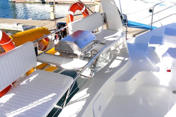 Whitsunday Escape sailing catamaran Seawind 1160 Cockpit and Barbecue