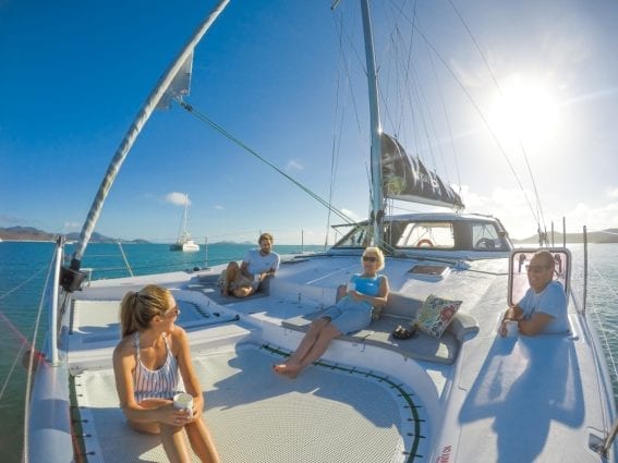Whitsunday Escape Seawind 1250 foredeck seating area