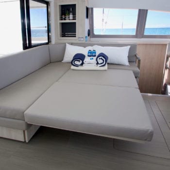 Whitsunday Escape Leopard 40 3 cabin saloon bed