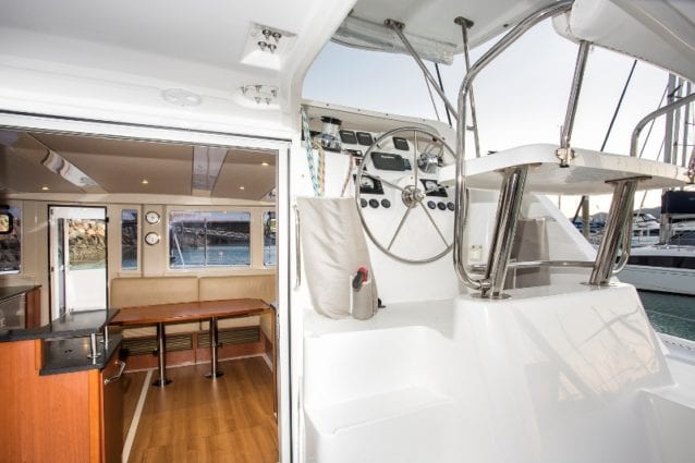 Whitsunday Escape Leopard 44 helm and saloon