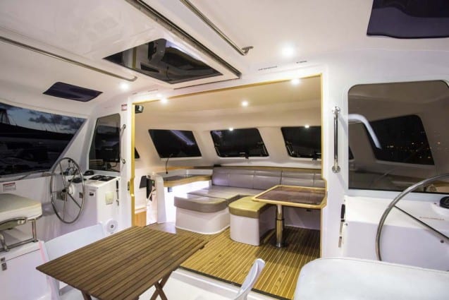 Whitsunday Escape sailing catamaran Seawind 1250 Saloon and Cockpit
