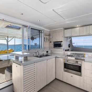 Argo Leopard 48.4 Sailing Catamaran - Galley & back deck