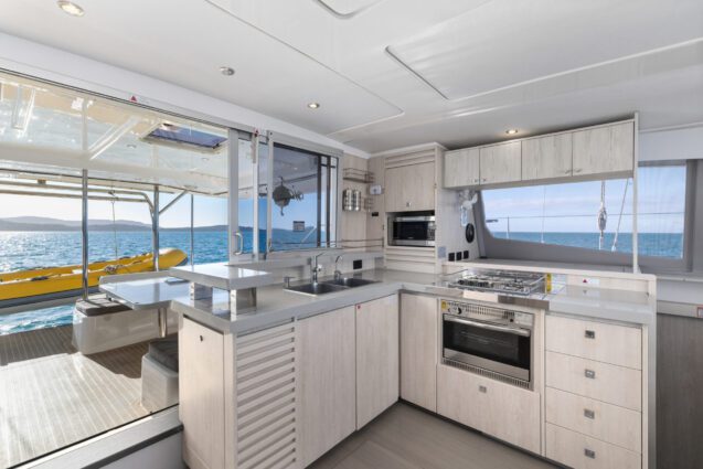 Argo Leopard 48.4 Sailing Catamaran - Galley & back deck