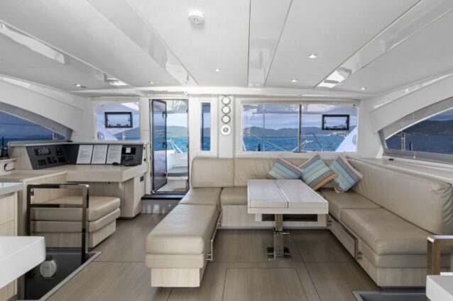 Argo Leopard 48.4 Sailing Catamaran - Saloon wide view