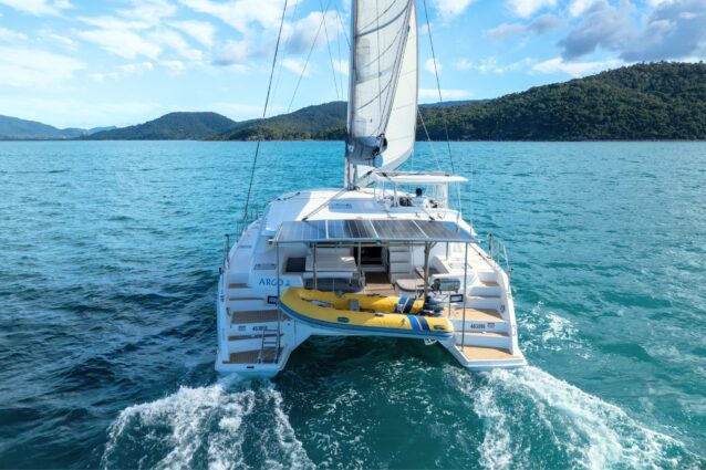 Argo Leopard 48.4 Sailing Catamaran - Transom and tender view