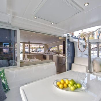 Leopard 40.1 sailing catamaran 2017 model cockpit seating new boat