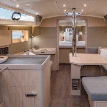 Whitsunday Escape Sailing Yacht Beneteau 41.1 Galley, Saloon, Forward Cabin