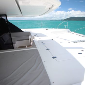 Whitsunday Escape Sailing Catamaran Leopard 50 Bow Seating and Daybed