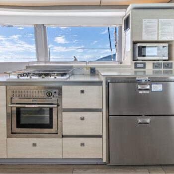 Mysa Leopard 50.5 Sailing Catamaran - Galley wide view