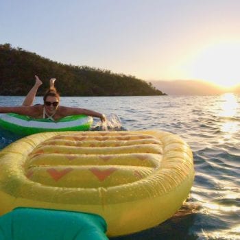 BYO giant inflatable on bareboat charter with Whitsunday Escape