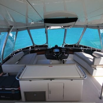 Whitsunday Escape Aquila 44 Power Catamaran Flybridge Helm