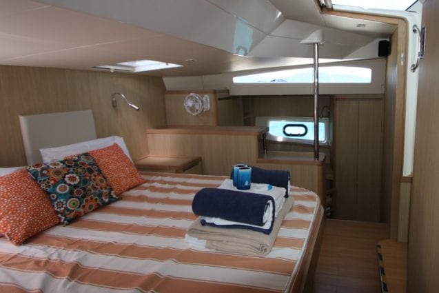 Whitsunday Escape Aquila 44 Power Catamaran Master Cabin to Study