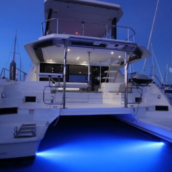 Whitsunday Escape Leopard 43 Power Catamaran Underwater Blue Lights