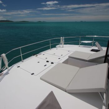 Leopard 46 Power Catamaran Bow with Daybeds