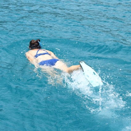 Snorkelling to stay fit while on bareboat holiday