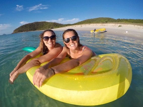 Ultimate girls trip bareboating Whitsunday Escape Chalkies Beach