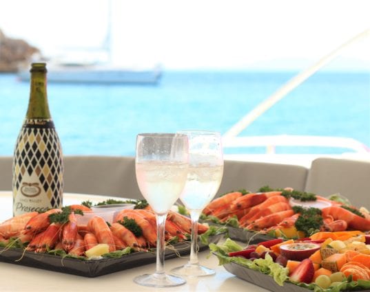 Gourmet food and wine on a Whitsunday Escape bareboat holiday