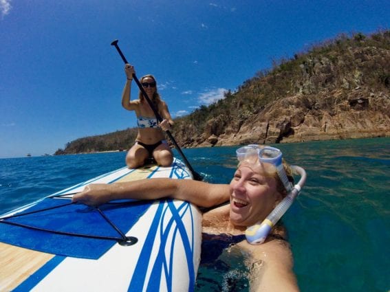 Go stand up paddling to stay fit while on bareboat holiday