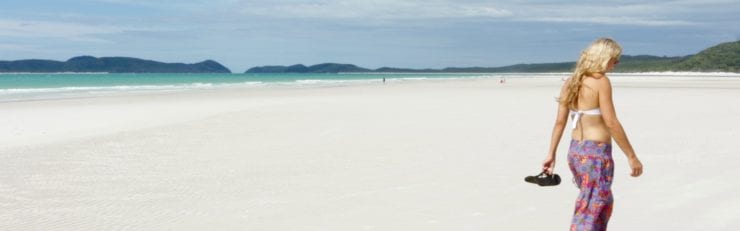 Be the last person on Whitehaven Beach for the day when you go bareboating with Whitsunday Escape
