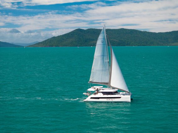 Seas The Day Leopard 42.3 Sailing Catamaran Under sail