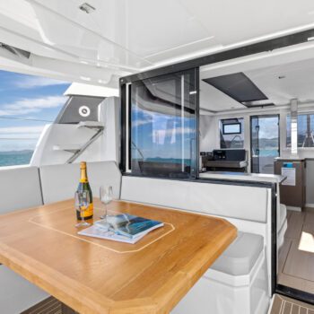 Seas the Day Leopard 42.3 Sailing Catamaran back deck