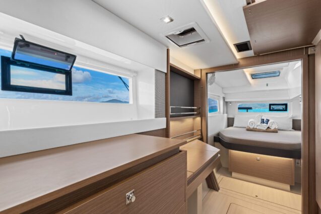 Seas the Day Leopard 42.3 Sailing Catamaran Owners suite cabin