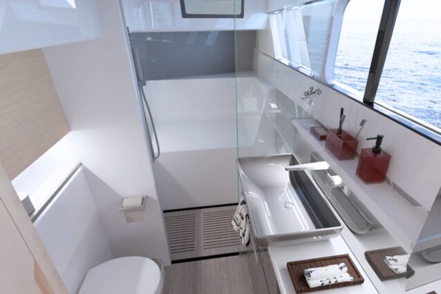 Seawind 1370 Sidetracked Sailing Bathroom
