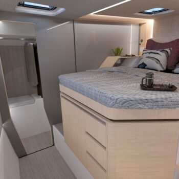 Seawind 1370 Sidetracked Sailing catamaran port cabin