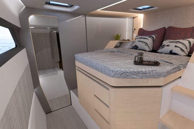 Seawind 1370 Sidetracked Sailing catamaran port cabin