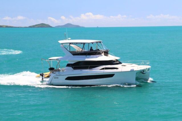 Why Knot Aquila 44.3 Power Catamaran - on water