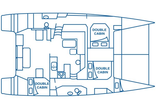 Seawind 1370.3 Sidetracked Boat Layout