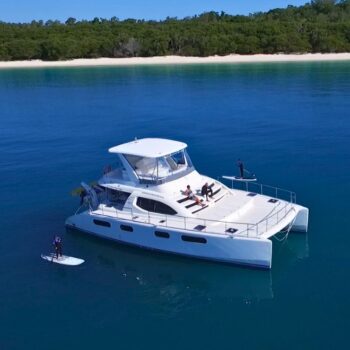 My Terms Leopard 47.4 Power Catamaran on water